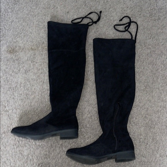 Black Over-the-Knee Boots - Picture 1 of 5